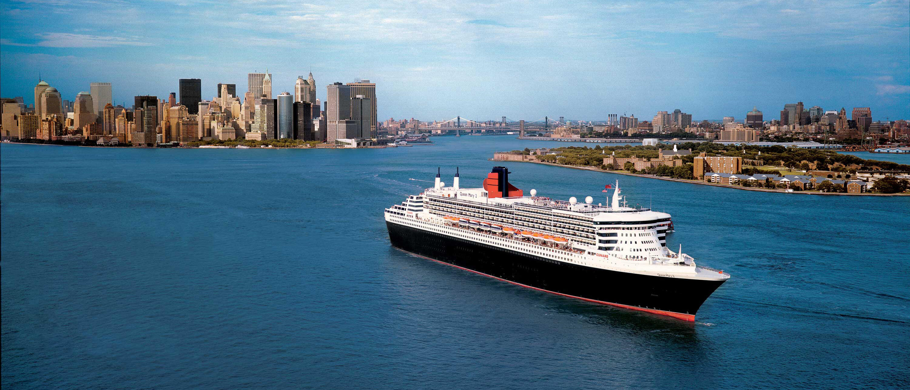 An antique ocean liner crossing the vast Atlantic ocean